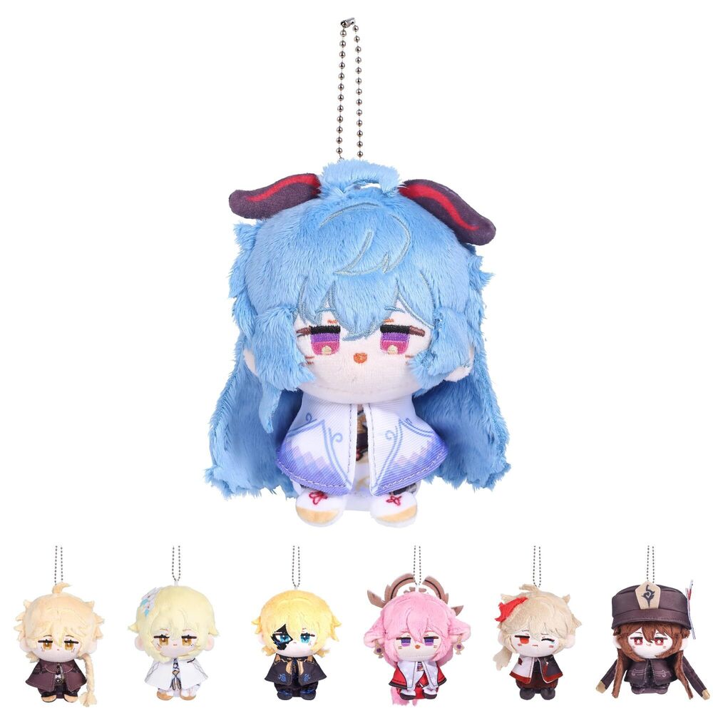 7094 Anime Game GI Character Keychain Pendant, Cute 4-Inch Collectible Bag